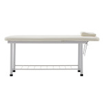 Κρεβάτι Μασάζ Φυσικοθεραπείας Σταθερό Μεταλλικό SuperOrtho White με ανύψωση πλάτης εξεταστικό